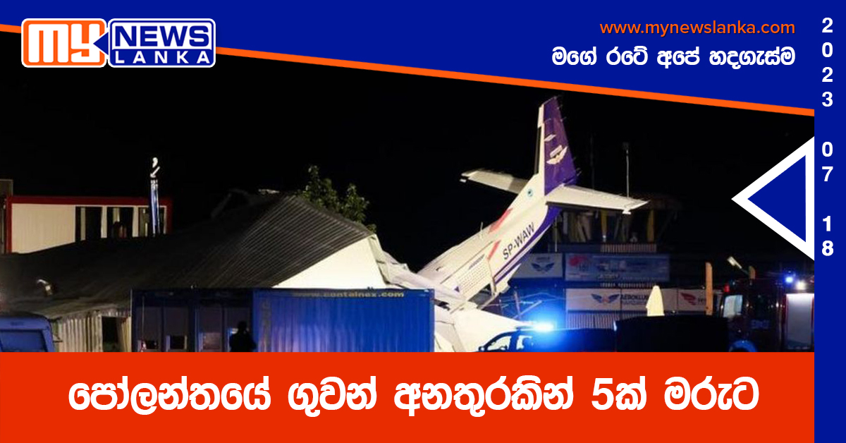 පෝලන්තයේ ගුවන් අනතුරකින් 5ක් මරුට