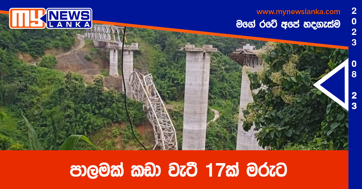 පාලමක් කඩා වැටී 17ක් මරුට