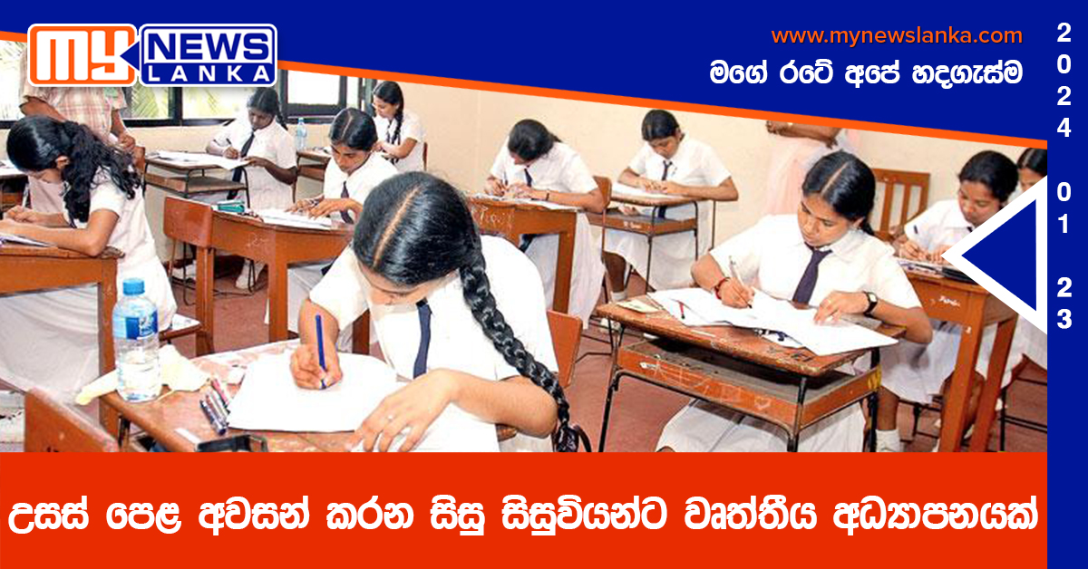උසස් පෙළ අවසන් කරන සිසු සිසුවියන්ට වෘත්තීය අධ්යාපනයක් උසස් පෙළ අවසන් කරන සිසු සිසුවියන්ට වෘත්තීය අධ්යාපනයක්