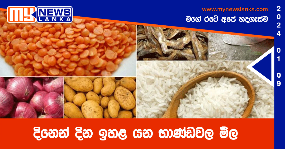 දිනෙන් දින ඉහළ යන භාණ්ඩවල මිල