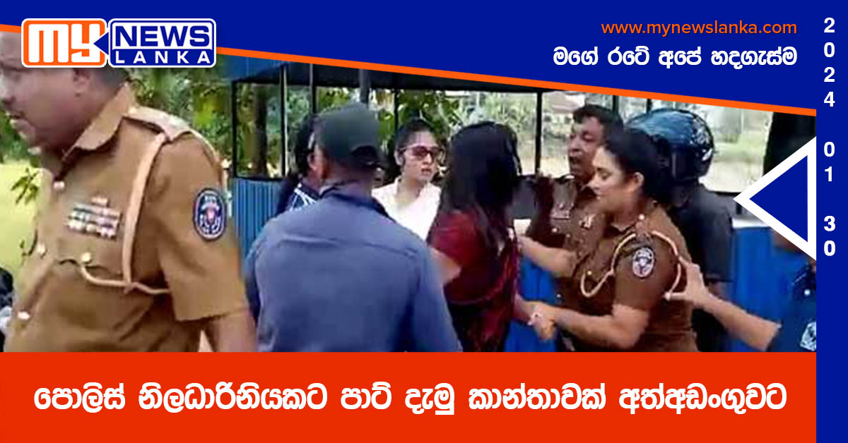 පොලිස් නිලධාරිනියකට පාට් දැමු කාන්තාවක් අත්අඩංගුවට