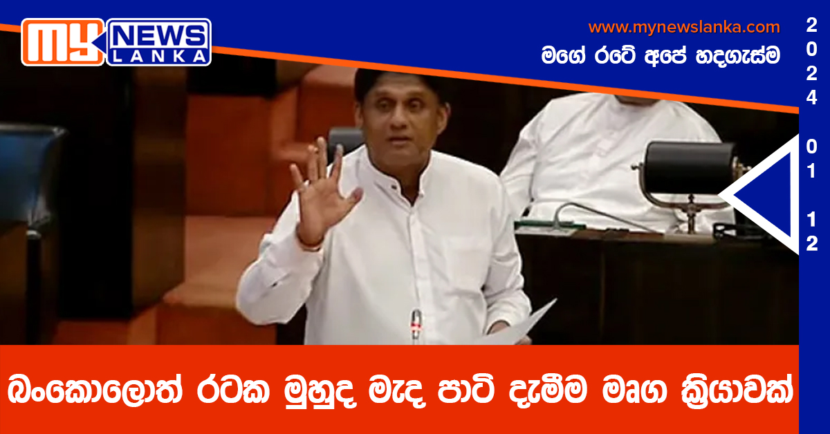 බංකොලොත් රටක මුහුද මැද පාටි දැමීම මෘග ක්‍රියාවක්