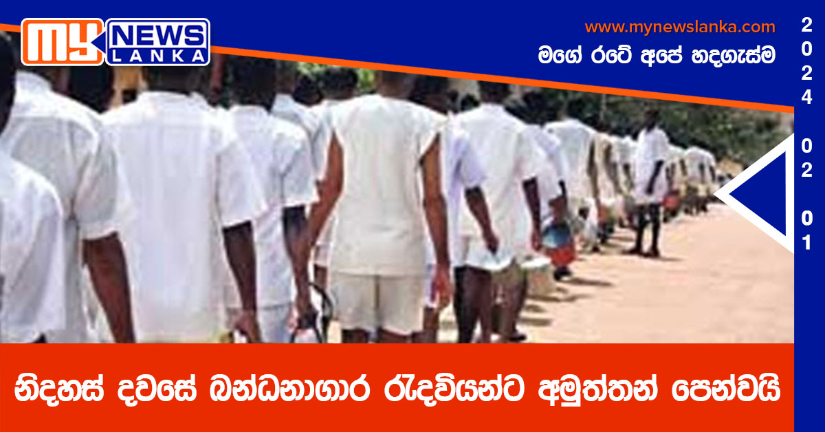 නිදහස් දවසේ බන්ධනාගාර රැදවියන්ට අමුත්තන් පෙන්වයි