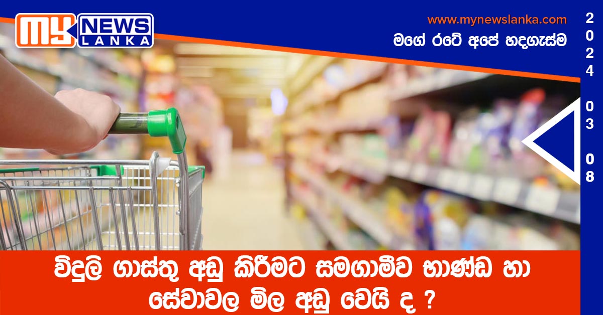 විදුලි ගාස්තු අඩු කිරීමට සමගාමීව භාණ්ඩ හා සේවාවල මිල අඩු වෙයි ද ?