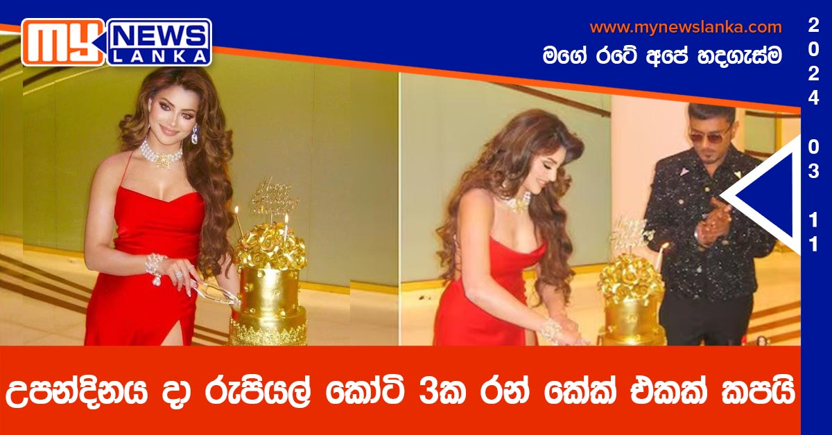 උපන්දිනය දා රුපියල් කෝටි 3ක රන් කේක් එකක් කපයි