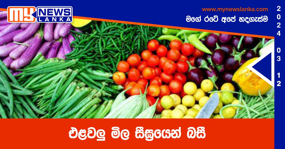 එළවලු මිල සීඝ්‍රයෙන් බසී