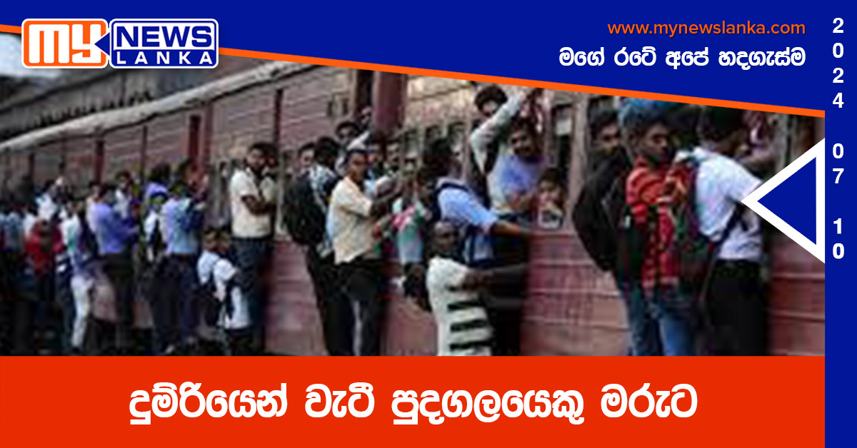 දුම්රියෙන් වැටී පුදගලයෙකු මරුට