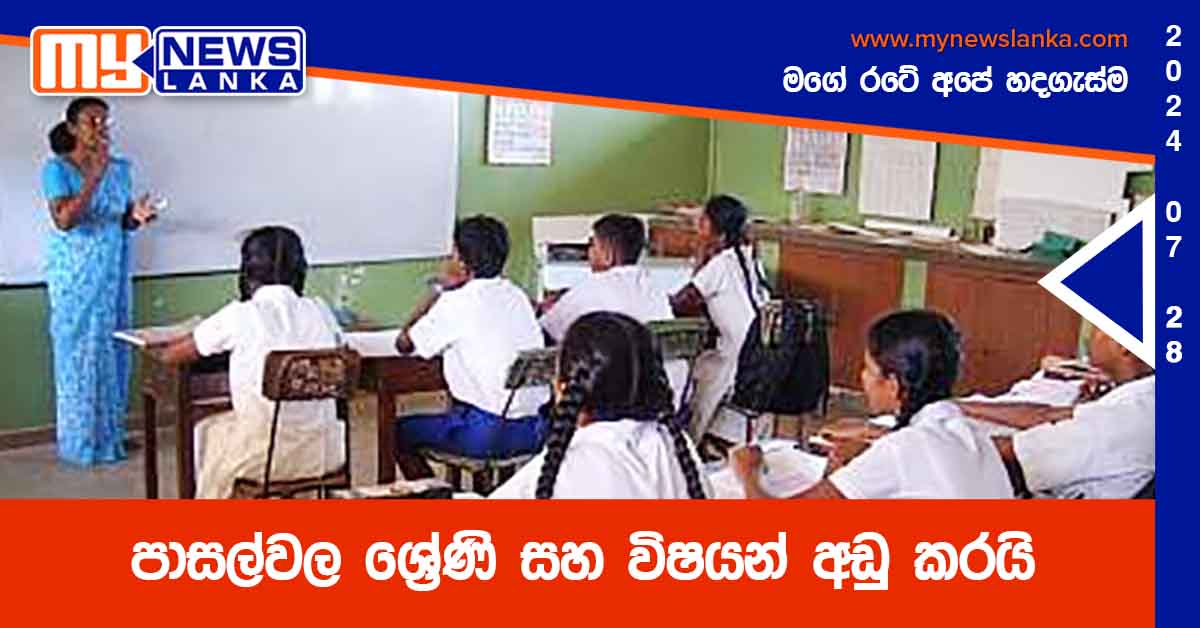 පාසල්වල ශ්‍රේණි සහ විෂයන් අඩු කරයි