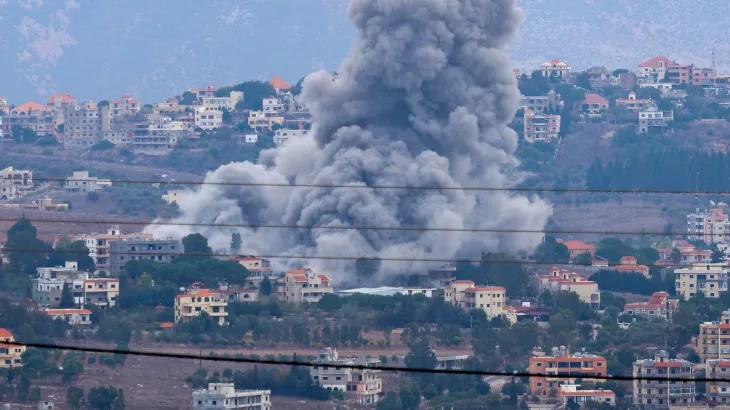 ඊශ්‍රායල ගුවන් ප්‍රහාර මාලාවකින් ලෙබනනයේ විශාල පිරිසක් මරුට