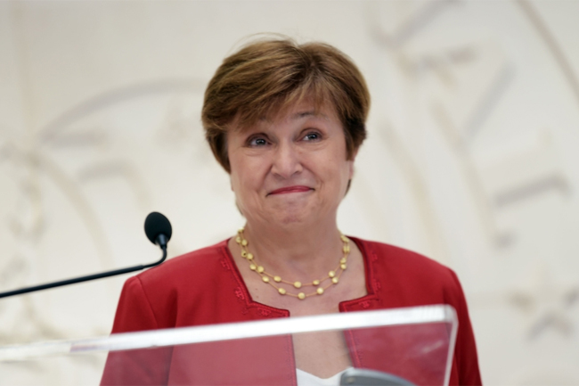 IMF කළමනාකාර අධ්‍යක්ෂ ක්‍රිස්ටලිනා ශ්‍රී ලංකාව ගැන සතුටින්