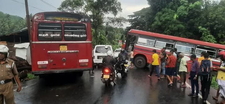 කොළඹ – නුවර මාර්ගයේ බස් රථ දෙකක් ගැටෙයි – 35කට තුවාල