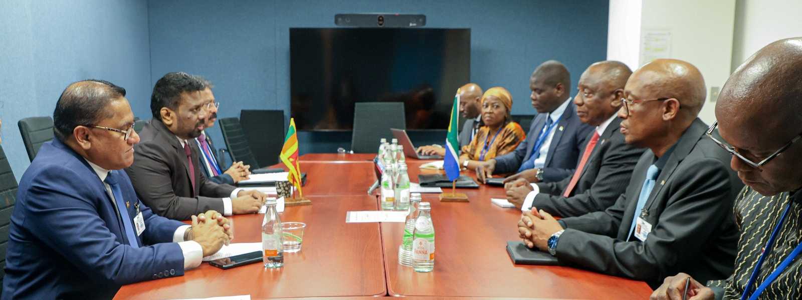 ජනපති සහ දකුණු අප්‍රිකානු ජනපති අතර හමුවක්