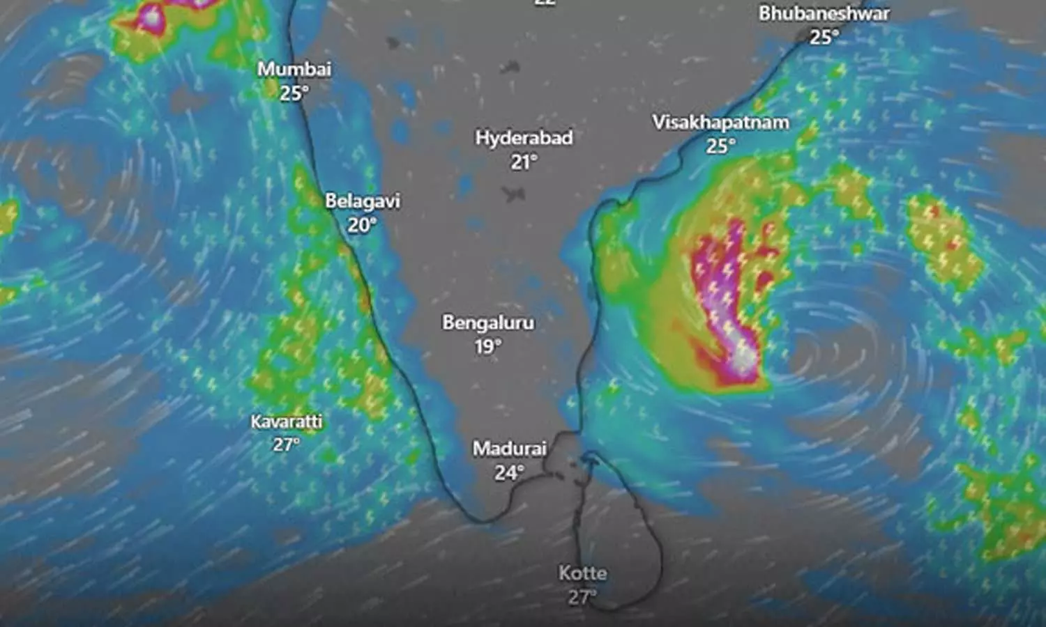 මොන්තා සුළිකුණාටුව හෙට ඉන්දියාවට ඇතුළු වෙයි