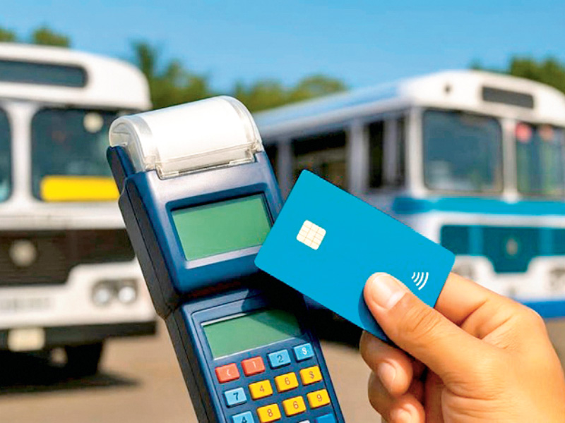 බැංකු කාඩ් මගින් බස් ගාස්තු ගෙවීමේ පහසුකම අද සිට