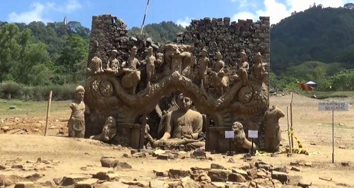 කොත්මලේ ජලාශයේ ජල මට්ටම පහළට – කඩදොර විහාරයේ නටඹුන් මතුවෙයි